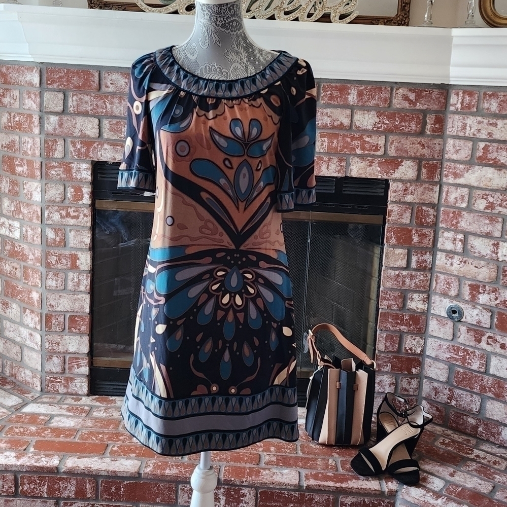 BCBG MAXAZRIA BOHEMIAN STYLE DRESS - Picture 1 of 4